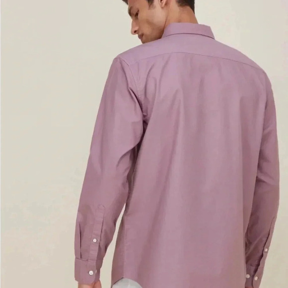 Van Heusen Poplin Collared Long Sleeve Dress Shirt Men’s‎ 16.5 (34) Pink NWOT - Picture 2 of 12